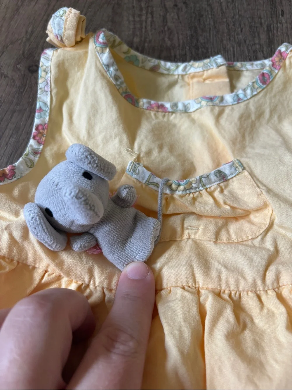 Vintage 2000s Y2K Gymboree Pocket Pal Elephant Baby Outfit Bubble Romper Summer